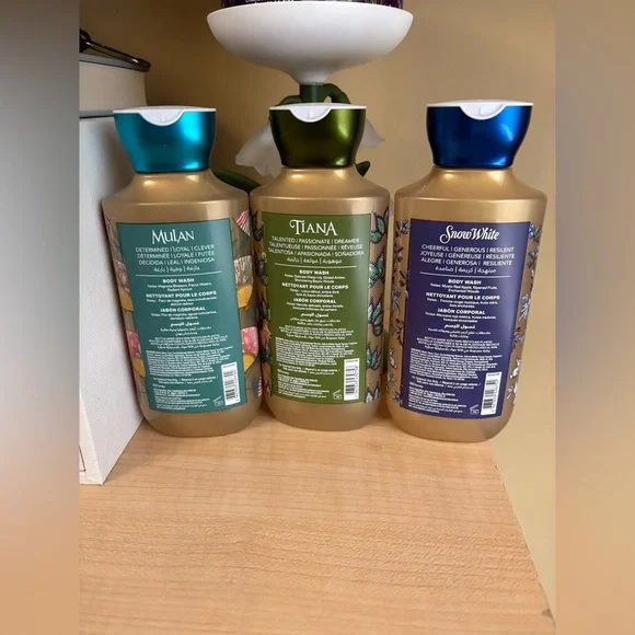 Disney Princess x Bath & Body Works Body Wash Set - Mulan, Tiana, Snow White - Picture 2 of 5